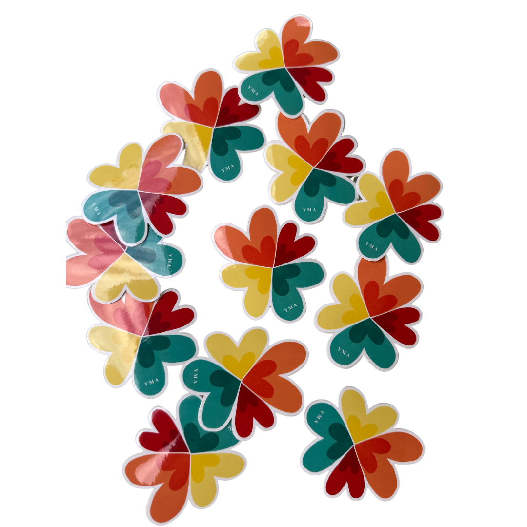 Autocollant floral YMA accessoire signature Made in France