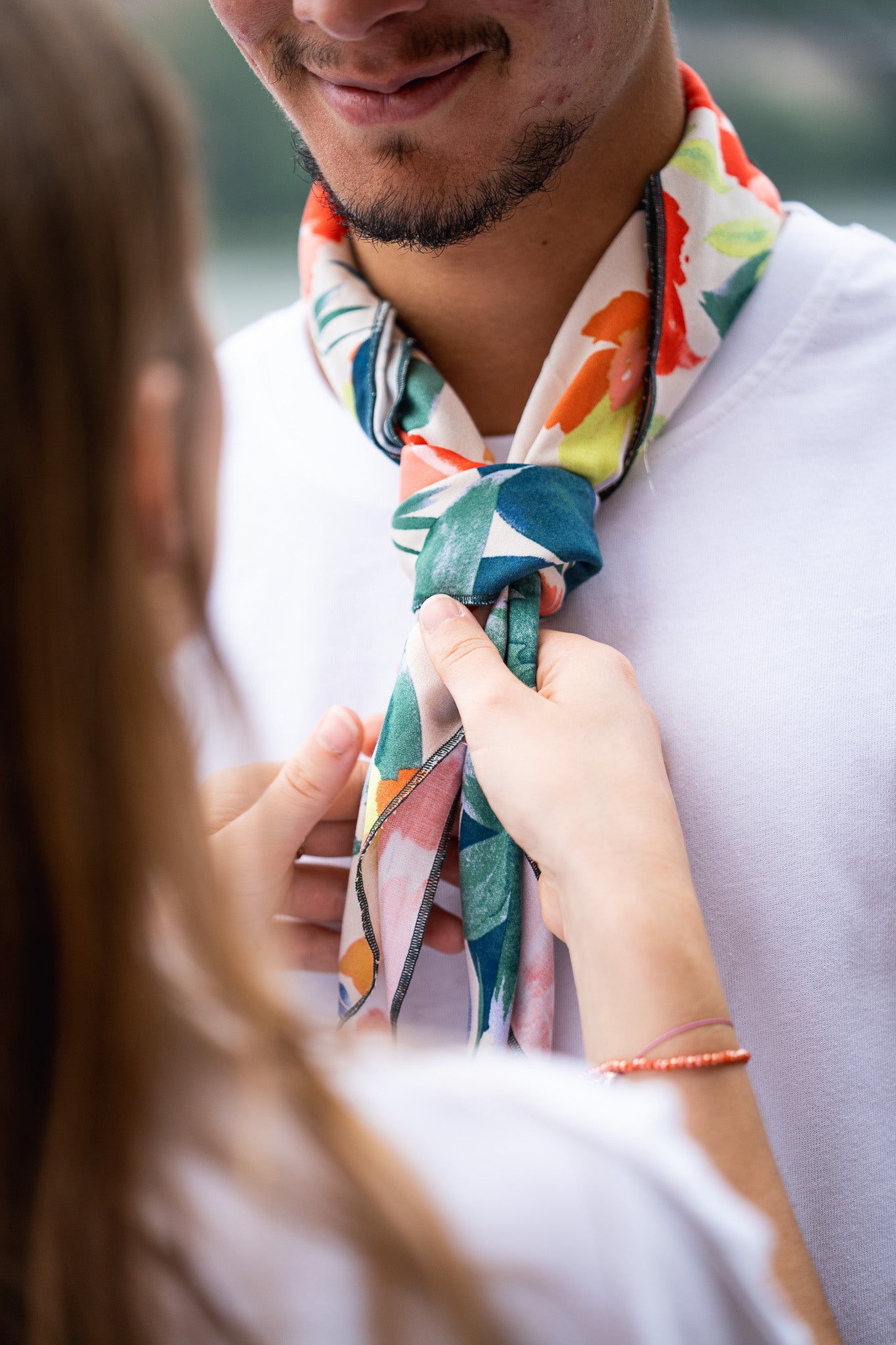 Foulard Jardin d'été YMA accessoire confectionné au Portugal édition petite série